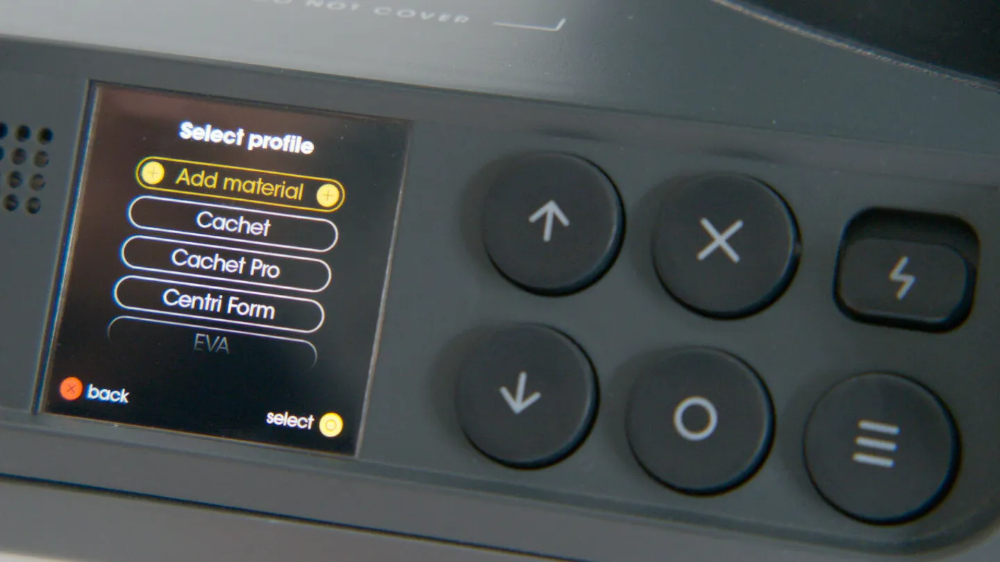 close up of touchscreen