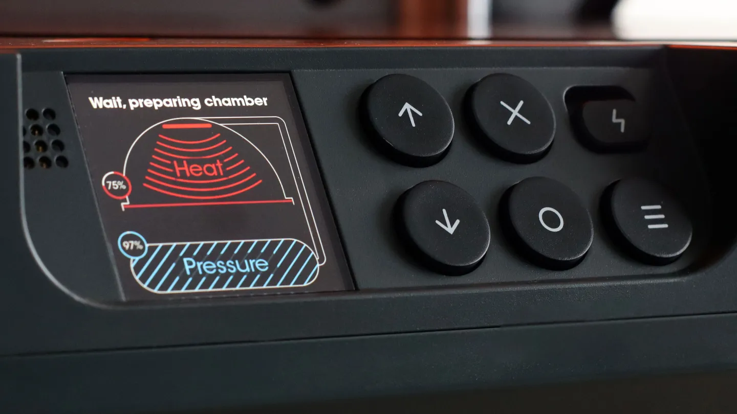 Compression message on touchscreen